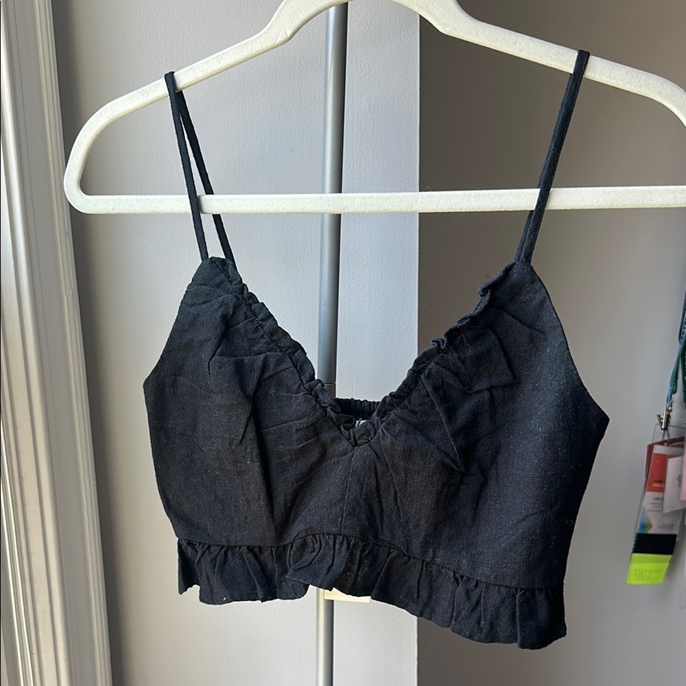 Abercrombie & Fitch Black Crop Top